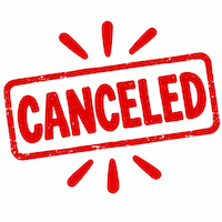 canceled spelled out in red