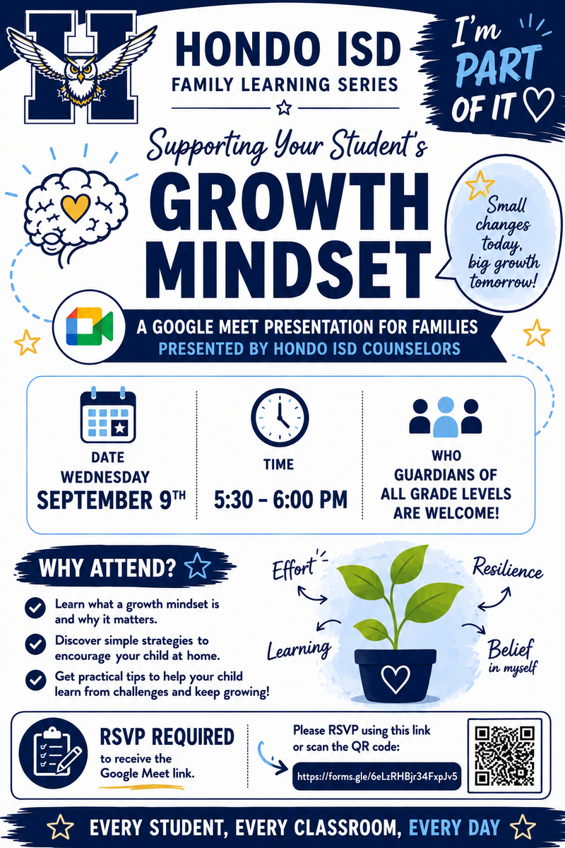 Flyer for Growth Mindset Google Meet