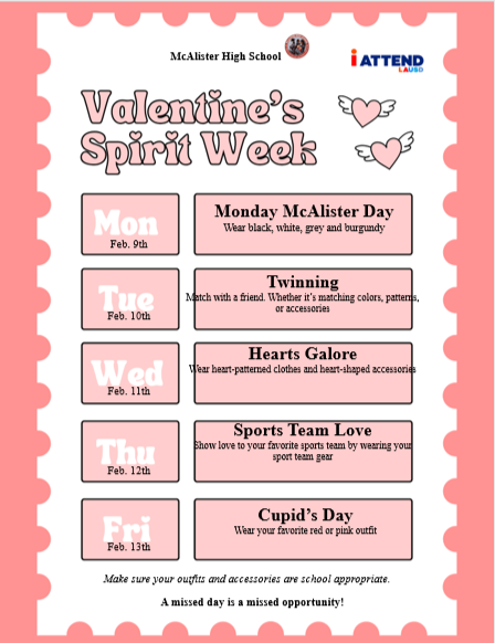 2026 Valentine's Spirit Week