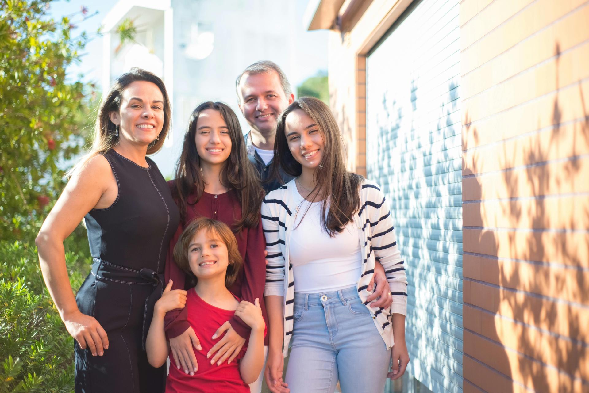 family smiling