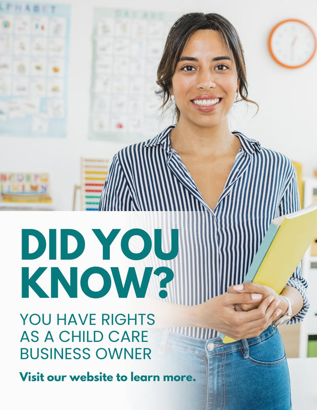 know your rights as a child care business