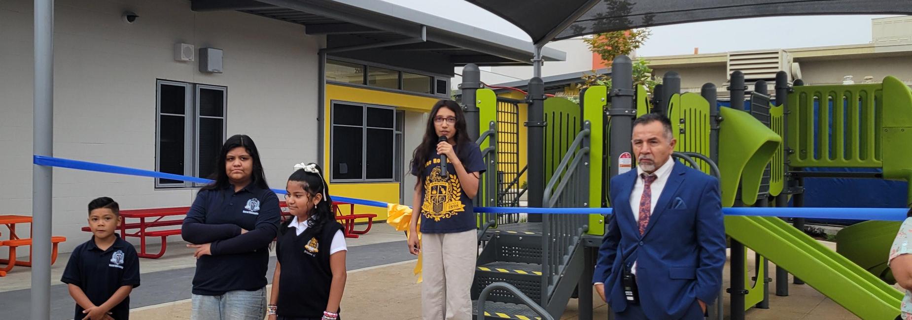 Opening of new portion of school.
