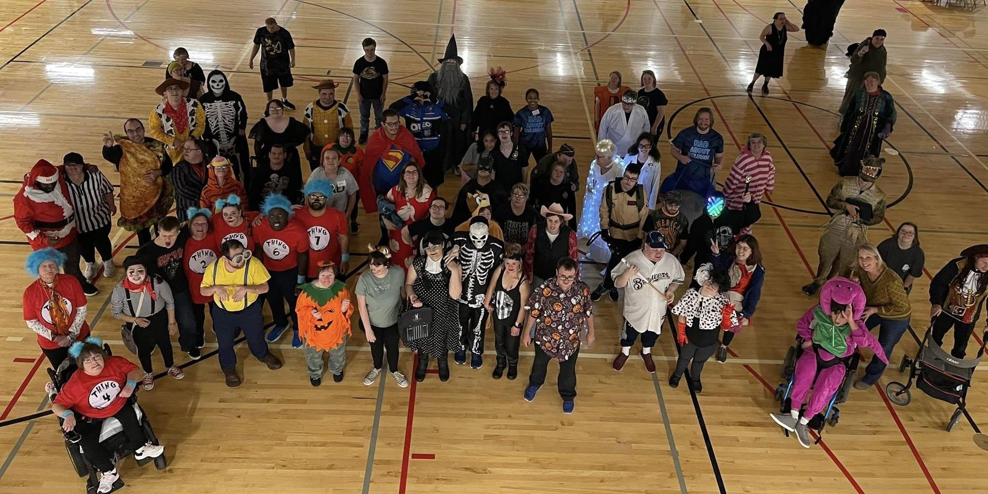 Adaptive Recreation Monster Mash Dance on Halloween in the Gym at the Recreation Center