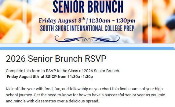 SENIOR BRUNCH!!!!