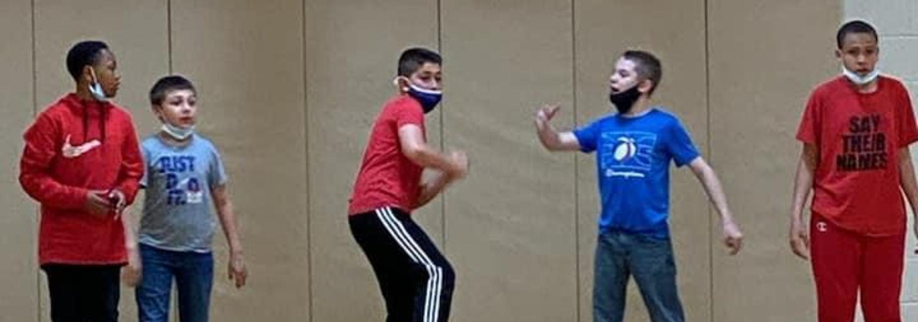 Test students playing Spider Ball