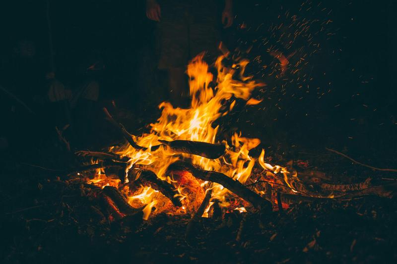bonfire at night