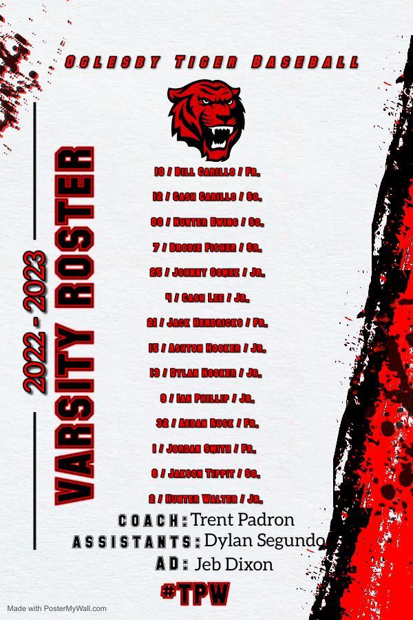 Baseball High School Oglesby Independent School District