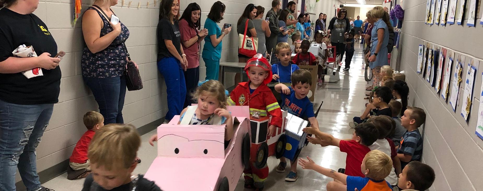 Kindergarten Car Parade Pics