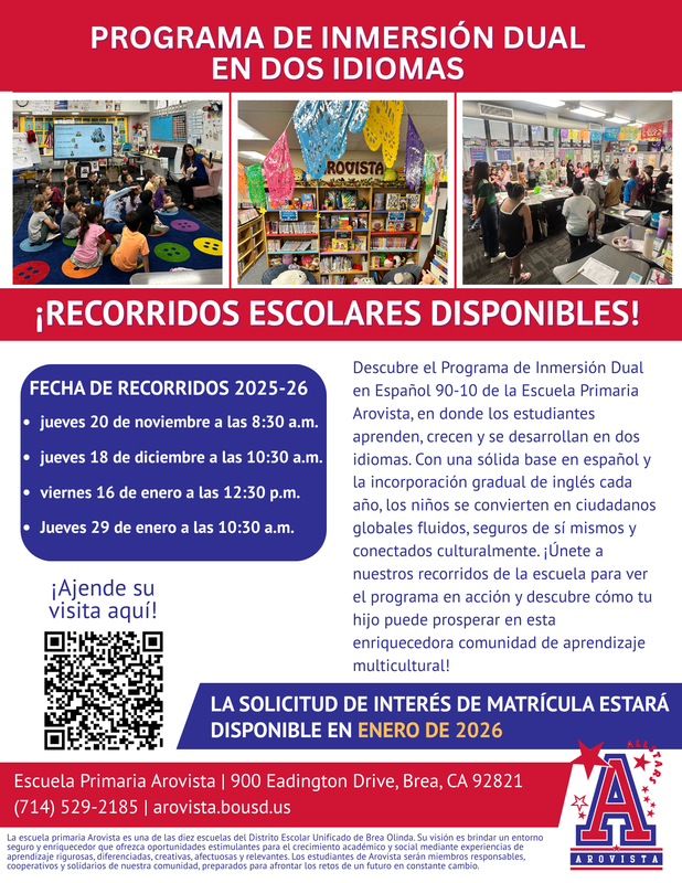 Spanish version of DLI Tours flyer