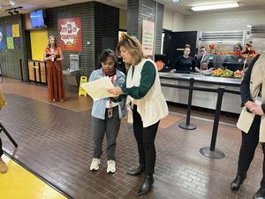 Student shares what they are thankful for this year