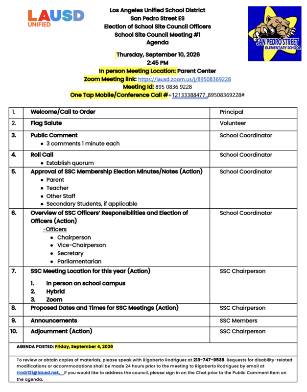 Agenda