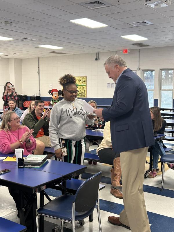 Rice Teachers Receive Check From State Department