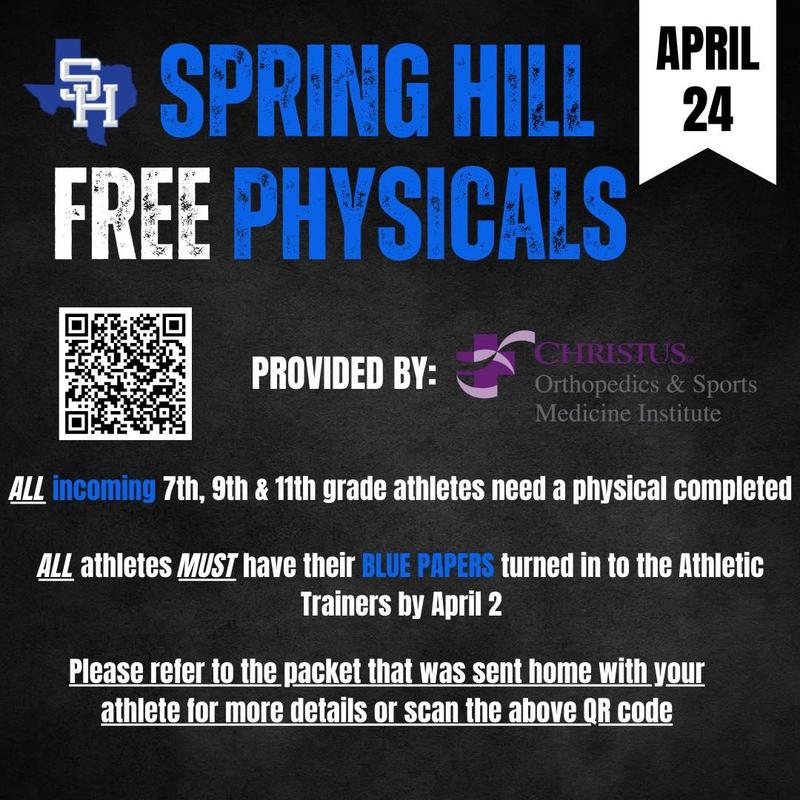 Free Athletic Physicals For Spring Hill Students