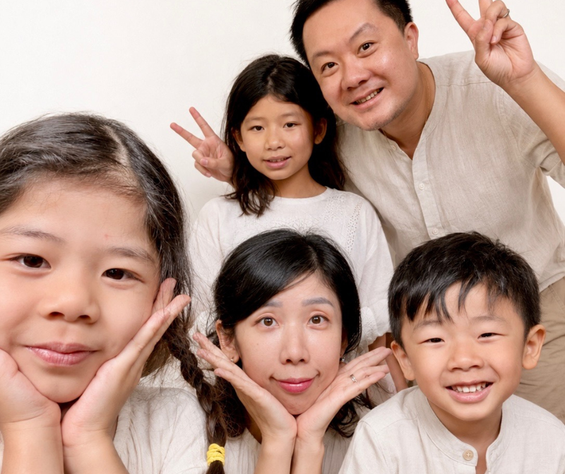 Joanna Lam and family