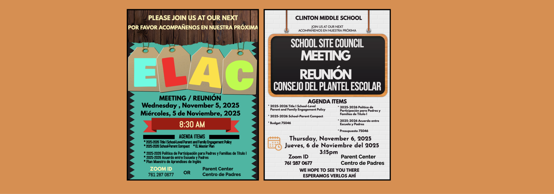 Join us at our next councils meeting.