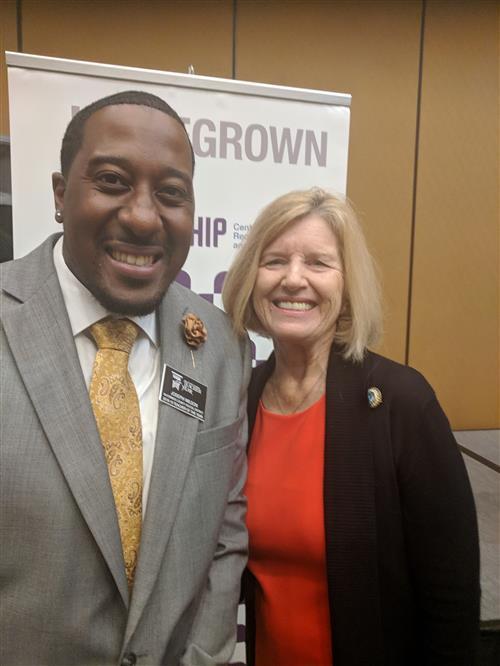 Mr. Wilson taking a picture with SC State Superintendent Dr. Molly Spearman at the 2019 District TOY Conference Mr. Wilson taking a picture with SC State Superintendent Dr. Molly Spearman at the 2019 District TOY Conference