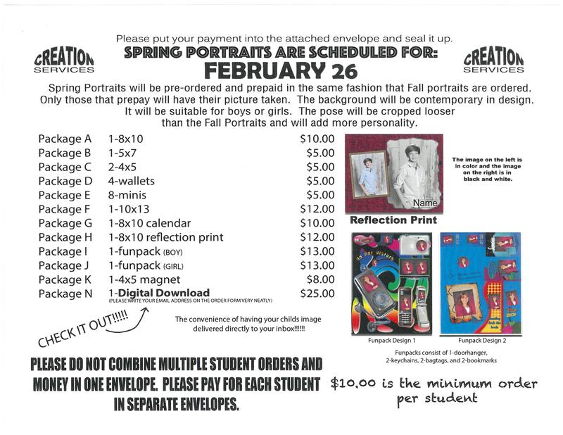 Spring Pictures Order Form 2026