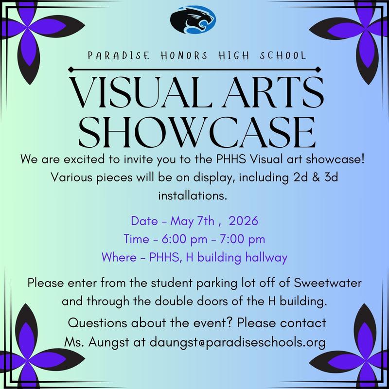 visual arts showcase info