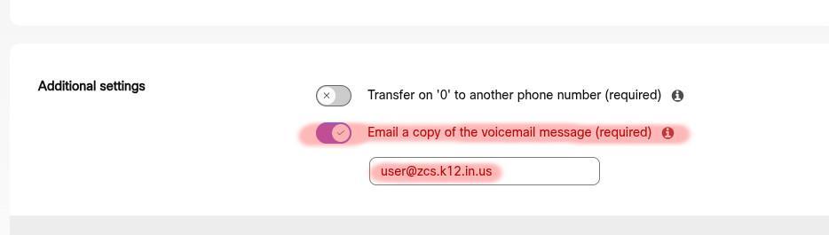 Webex voicemail