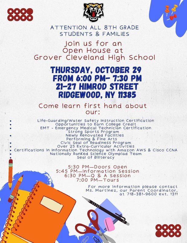 Flyer of the Open House on October 29