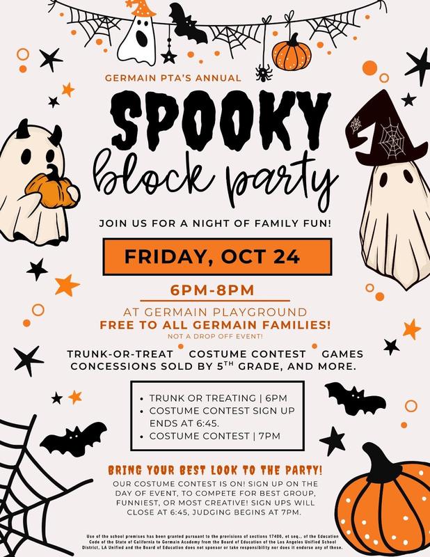 PTA’s Annual TRUNK or TREAT 10/24