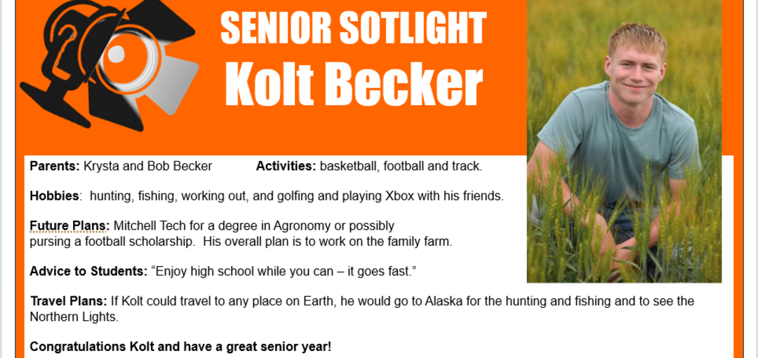 Kolt Becker Senior Spotlight