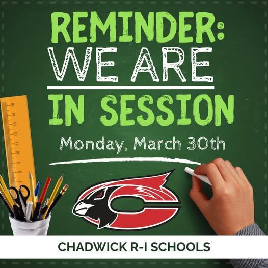 School is in session 3/30/2027