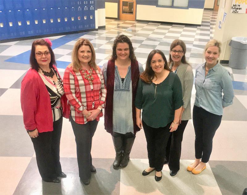 A pic of QISD school counselors Laurie Blair, Marlo Scott, Jeanette Rowland, Jenifer Hogan, Amy Learned and Jenifer Cheney during National School Counseling Week.