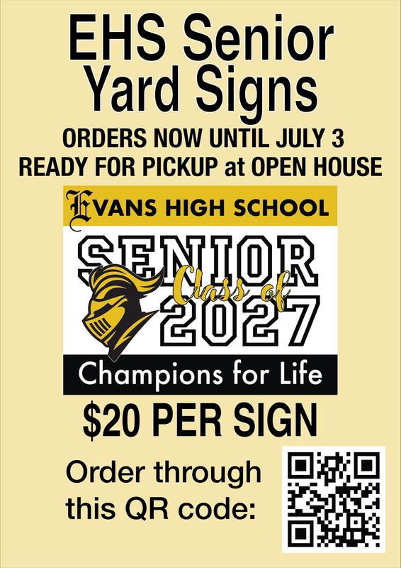 Class of 2027 yard sign