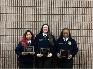Student award winners from FFA conference