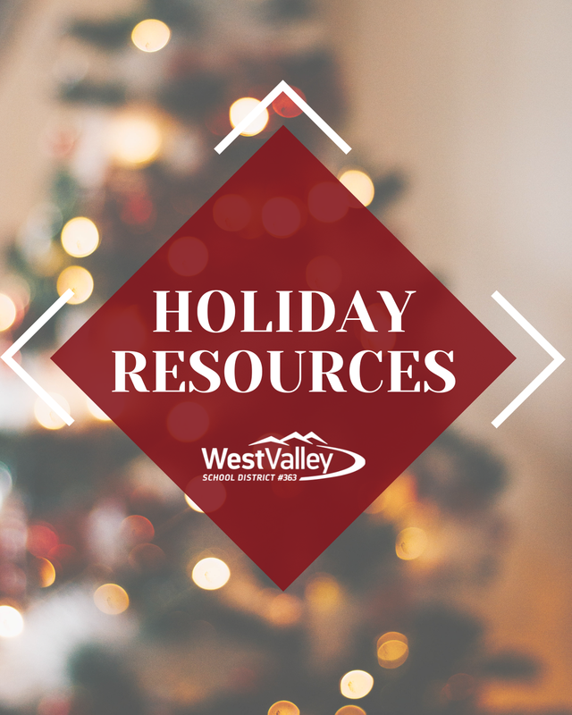 tree with lights in the background with wording Holiday Resources