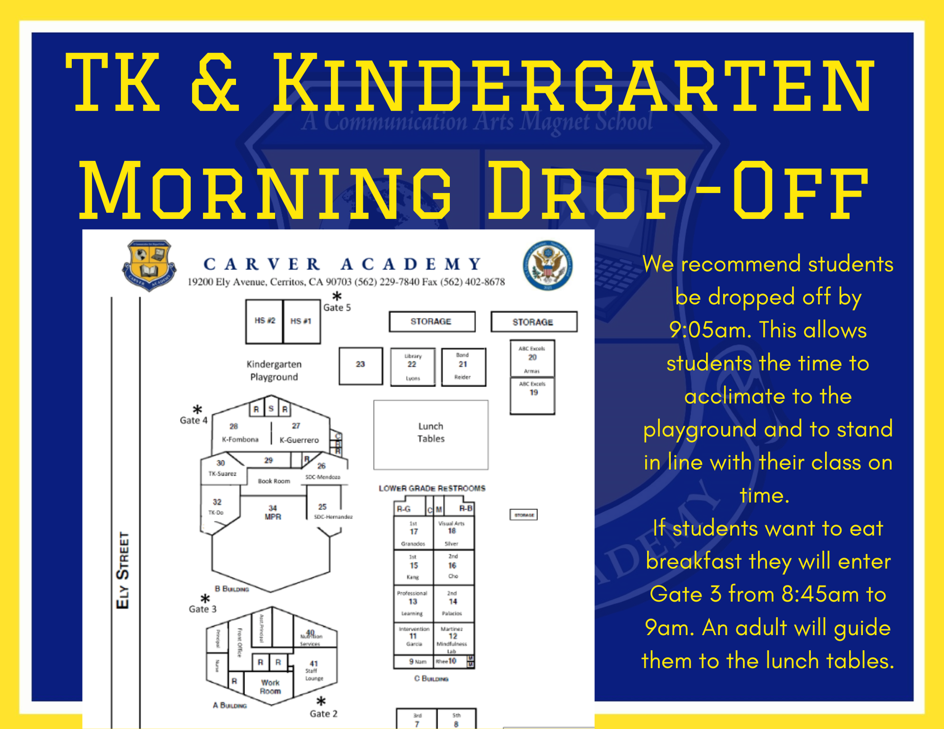 TK & Kinder Drop Off