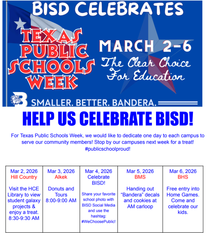 Texas Public Schools Week Agenda
