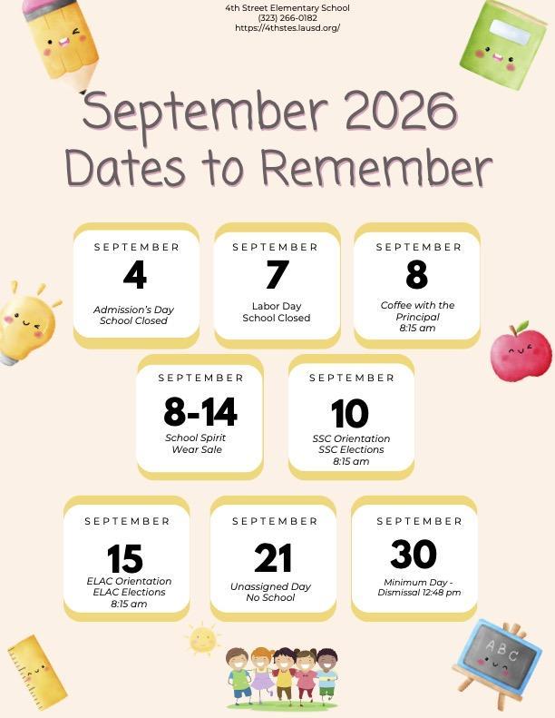 Dates to Remember