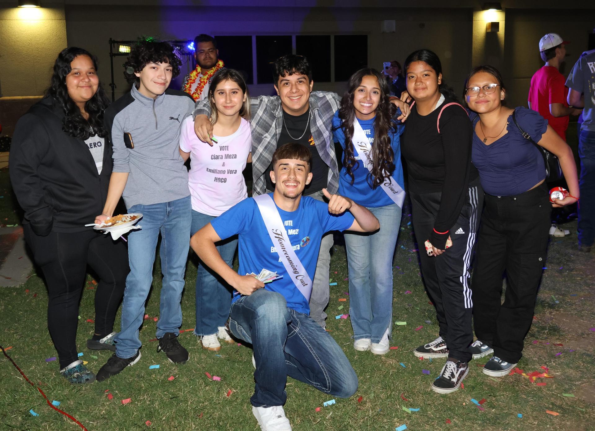 students and staff enjoying the tailgate