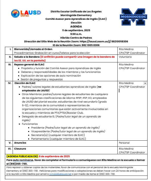 agenda