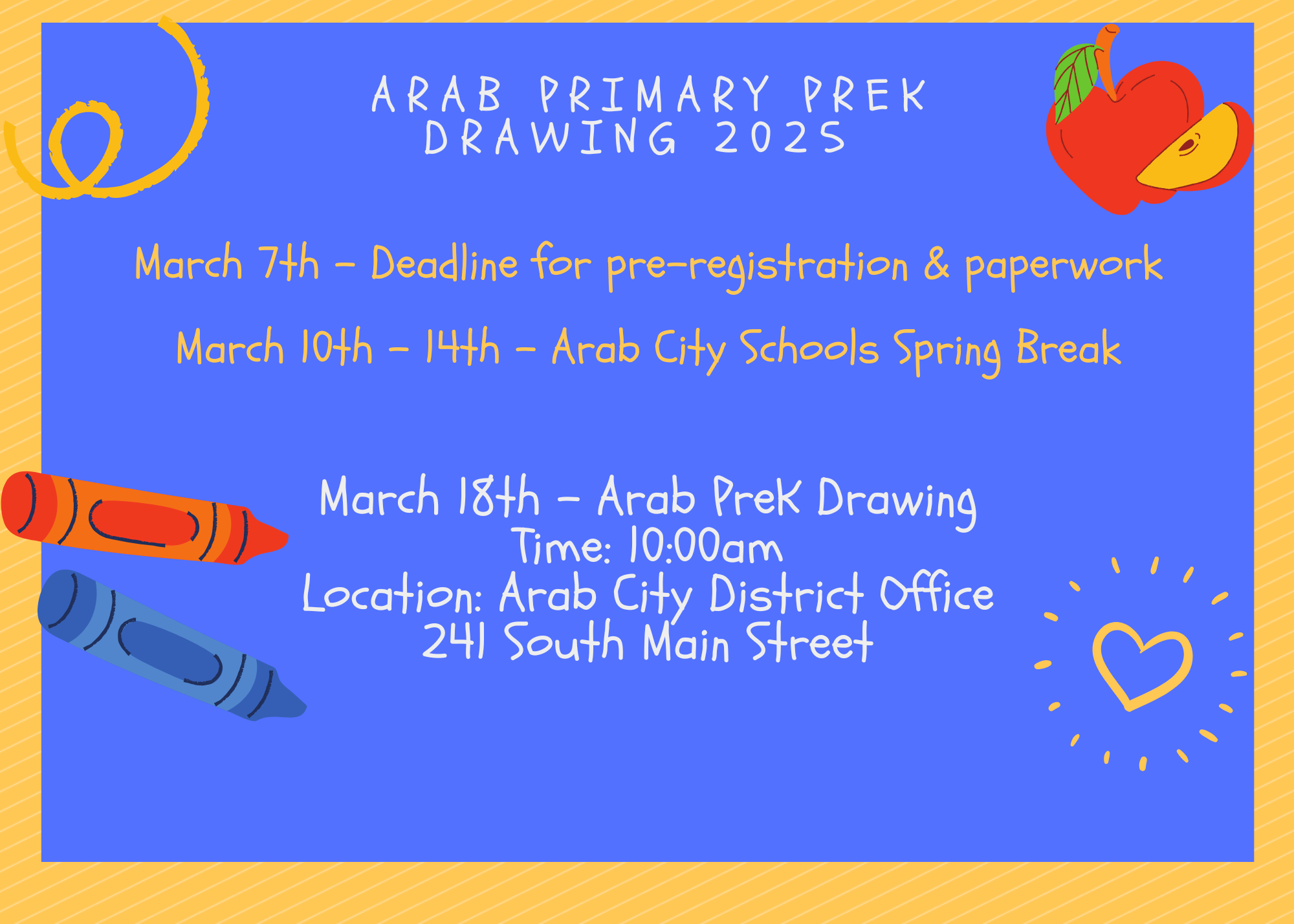 2025 2026 drawing information location prek arab primary school