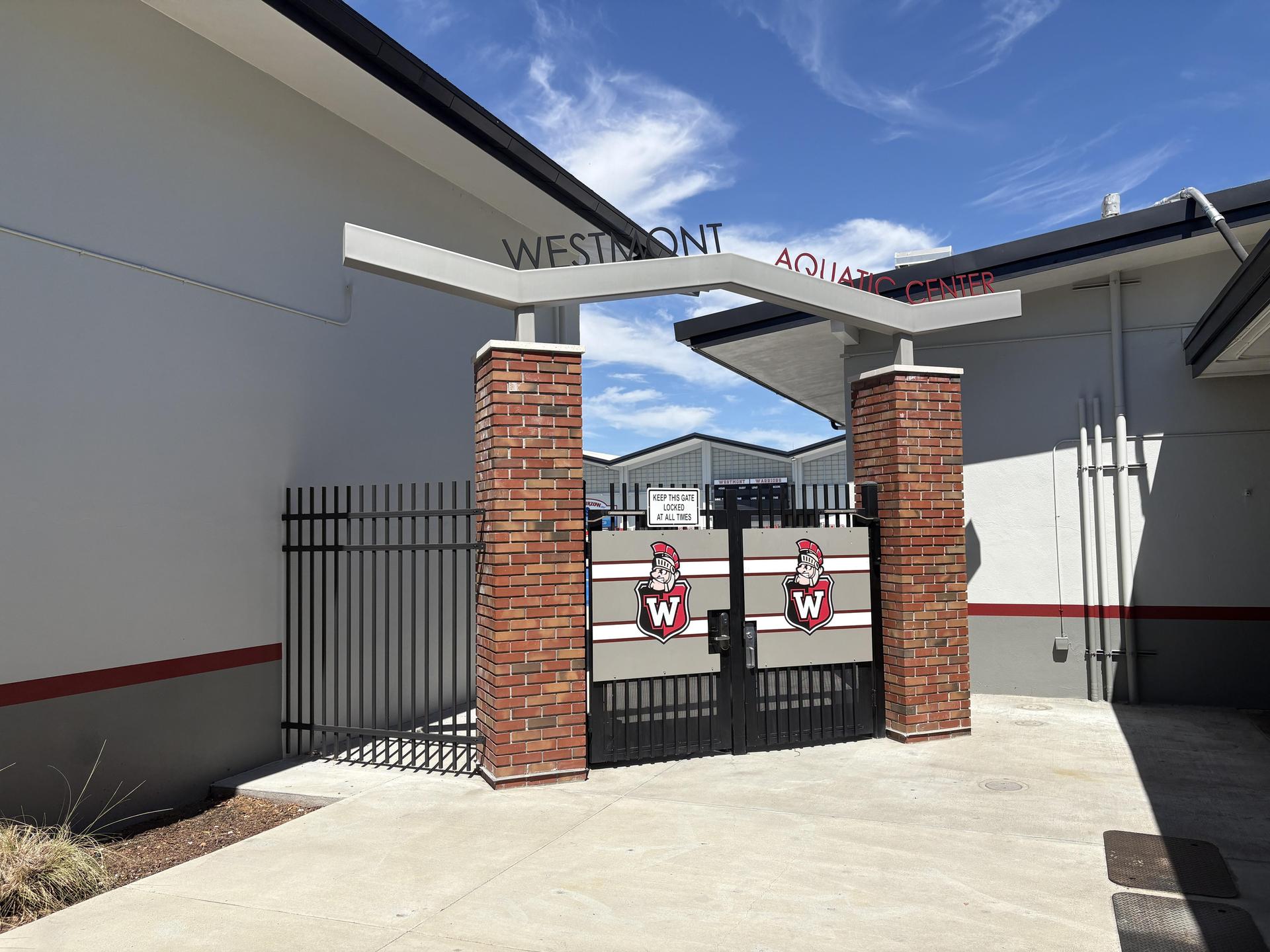 Westmont High School Swimming Pool Main Entrance Gate
