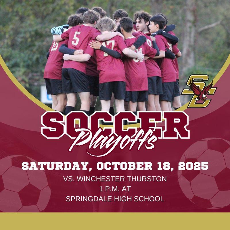 Boys Soccer Playoff with team photo