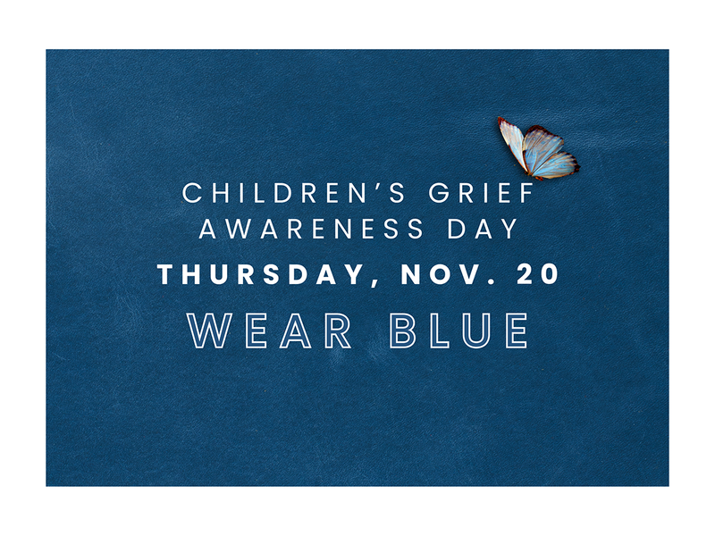 A blue background with a blue butterfly