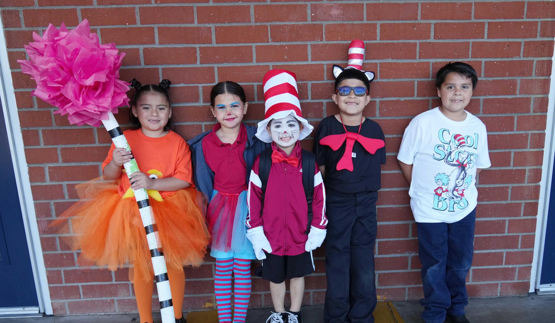 Students on Dr. Seuss Dress Up Day