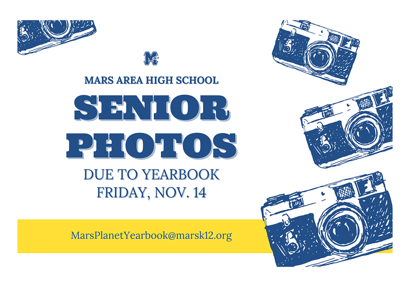 Mars Area High School Yearbook Senior Photo Deadline