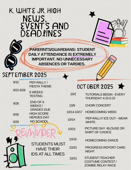 K.White JHS News for the Month of October! Featured Photo