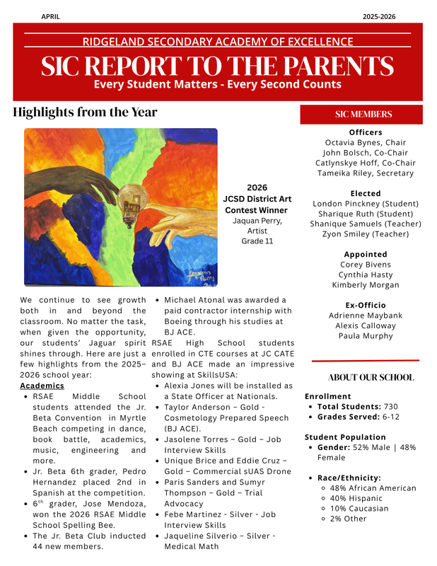 2025-2026 SIC Report to Parents Featured Photo