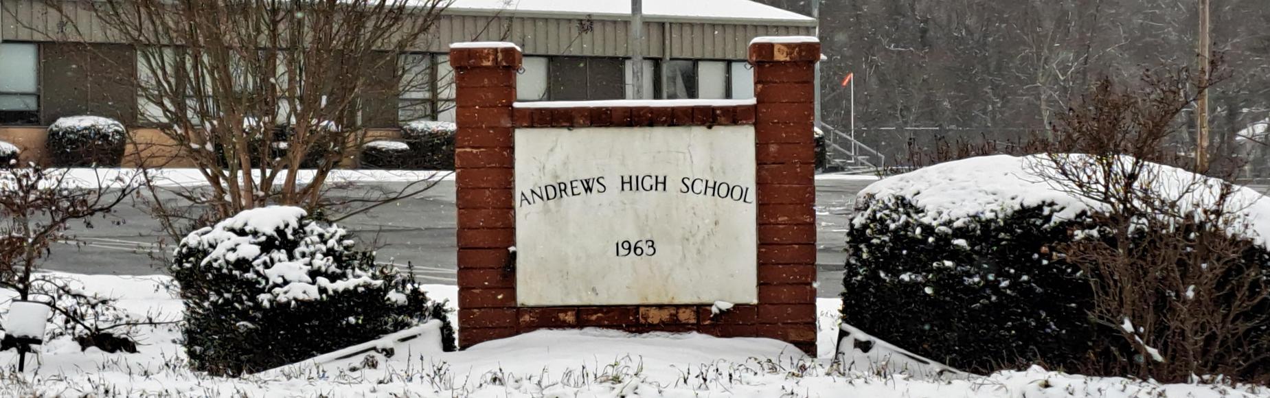 AHS Sign Snow