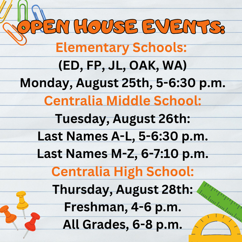 Open house dates