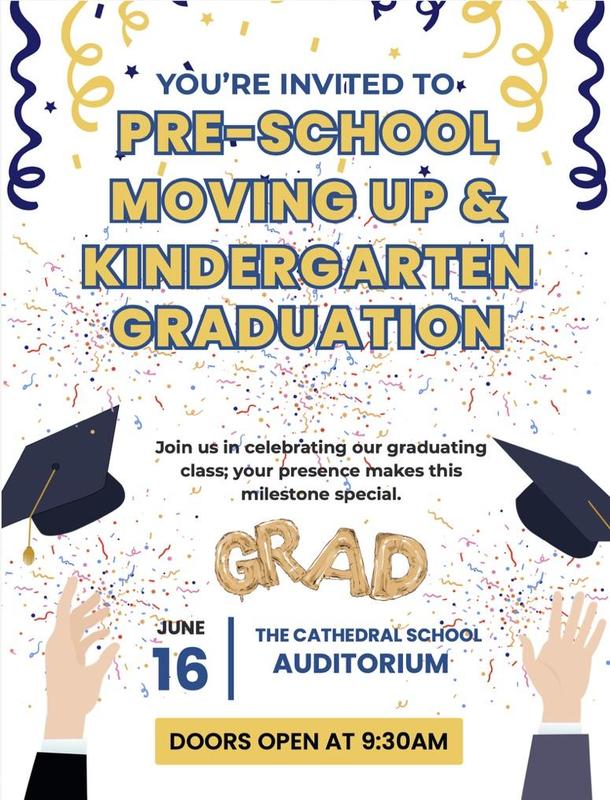 Pre-School Moving Up & Kindergarten Graduation June 16, 2026 Featured Photo