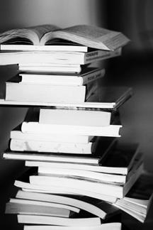 Stacked books