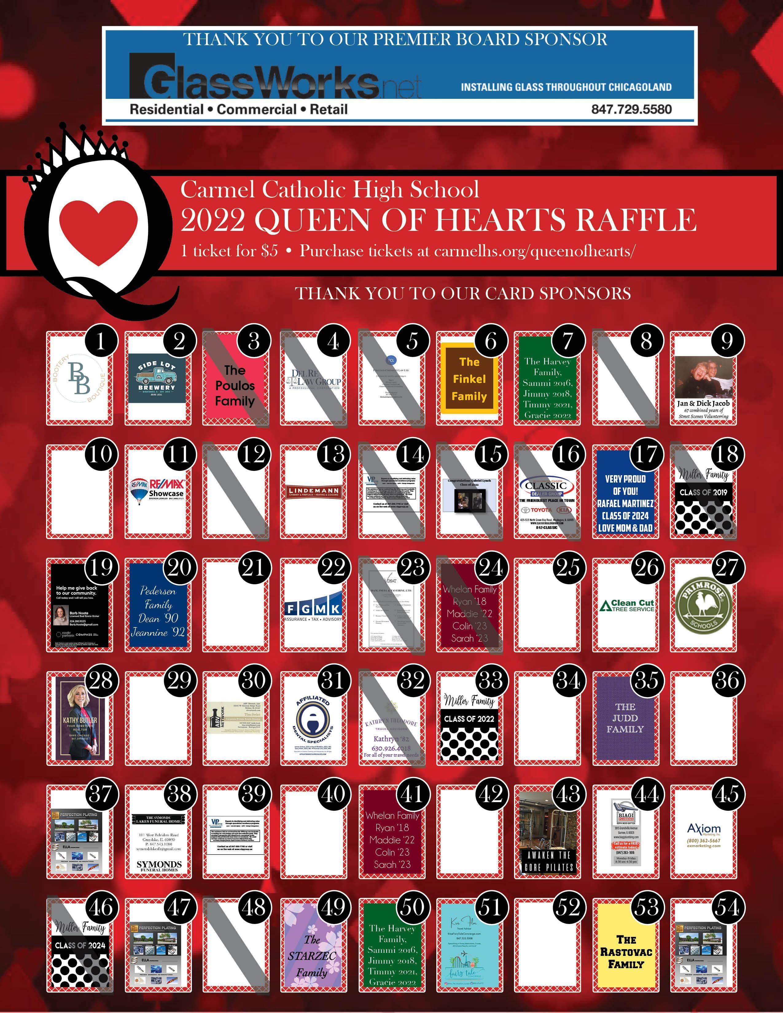 Queen of Hearts Raffle – Events, Fundraisers and Campaigns – Carmel  Catholic High School
