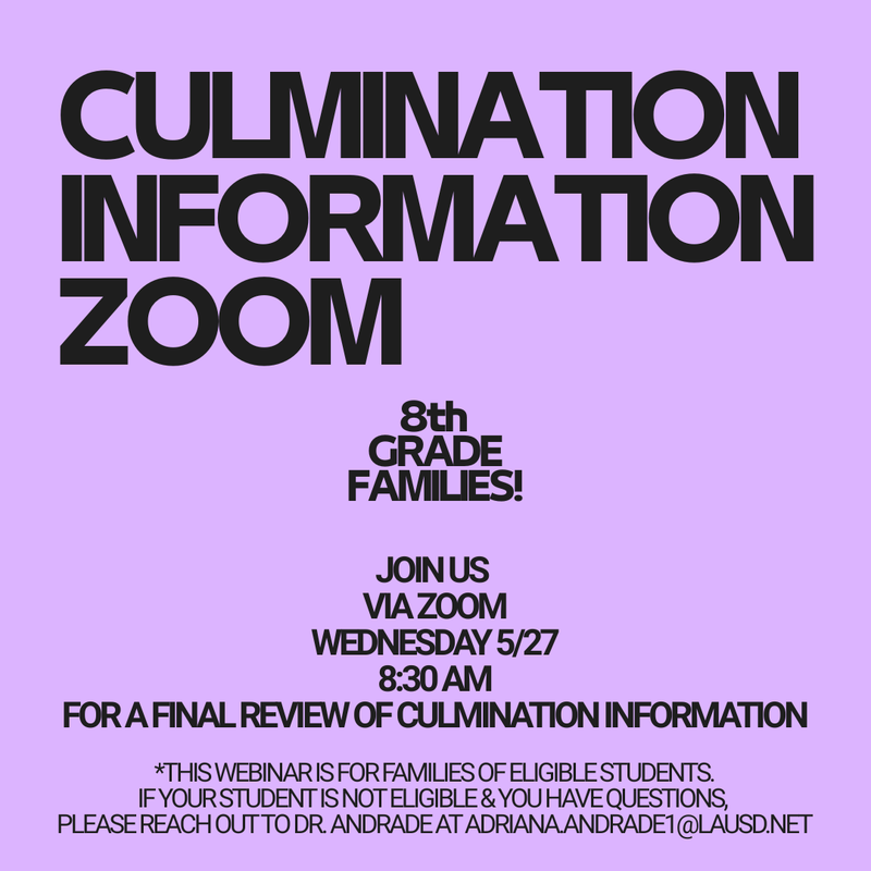 Culmination Information Zoom